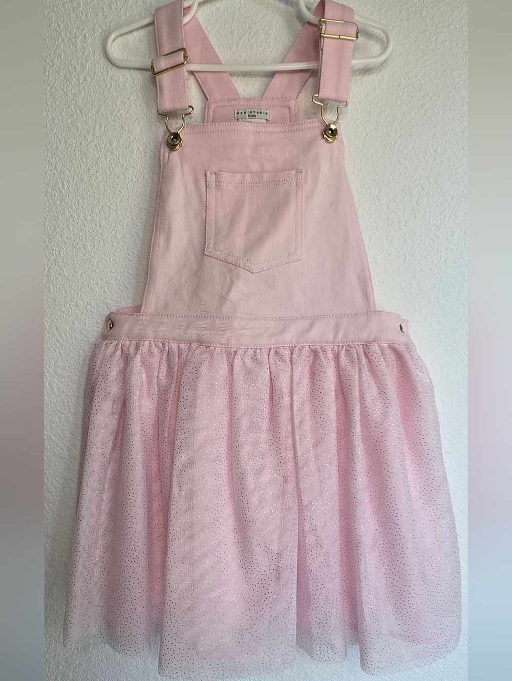 Max Studio Pink Tulle Overall Dress